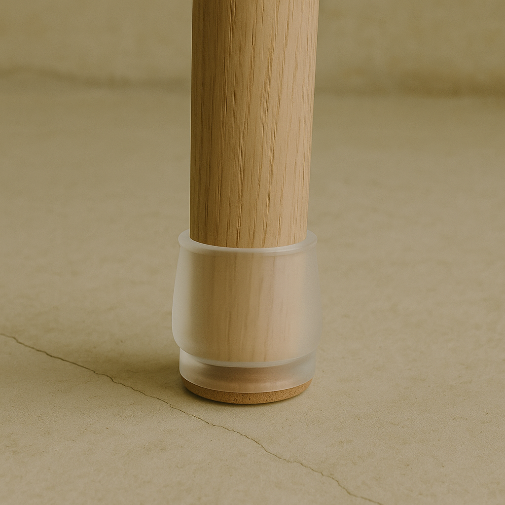 Silicone Chair Leg Caps — Clear