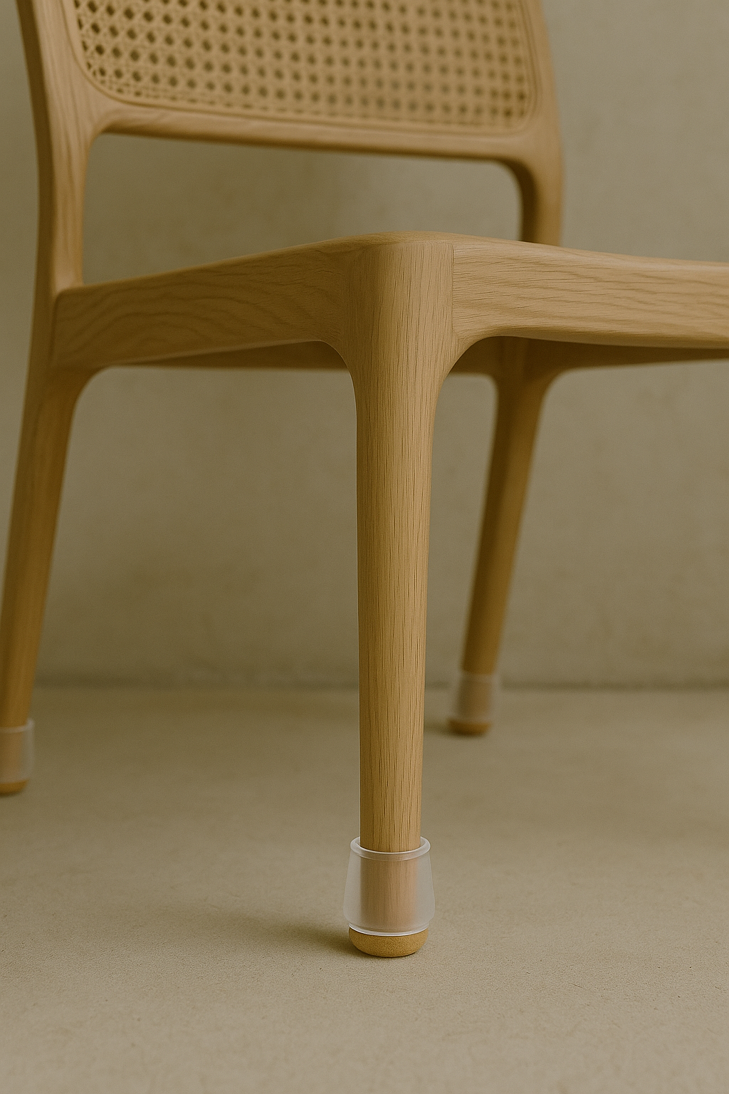 Silicone Chair Leg Caps — Clear