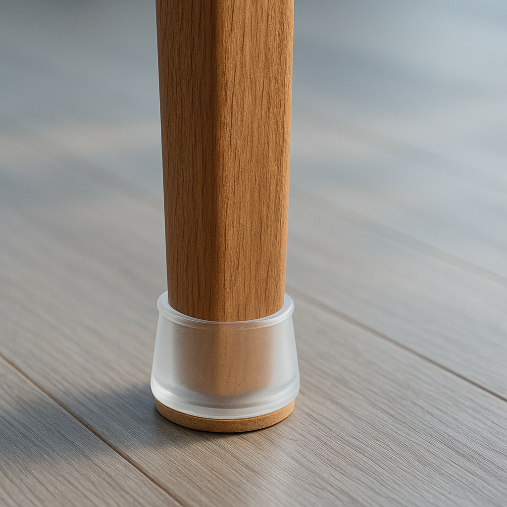 Silicone Chair Leg Caps — Clear