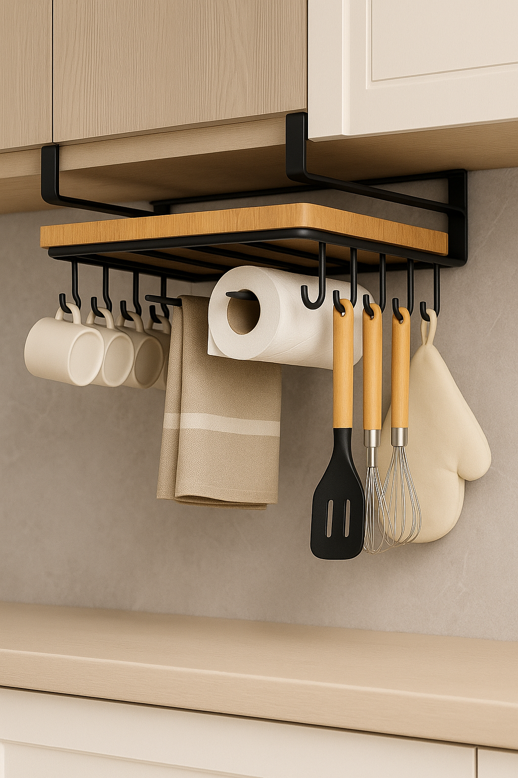 Hanging Storage Rack — Matte Black