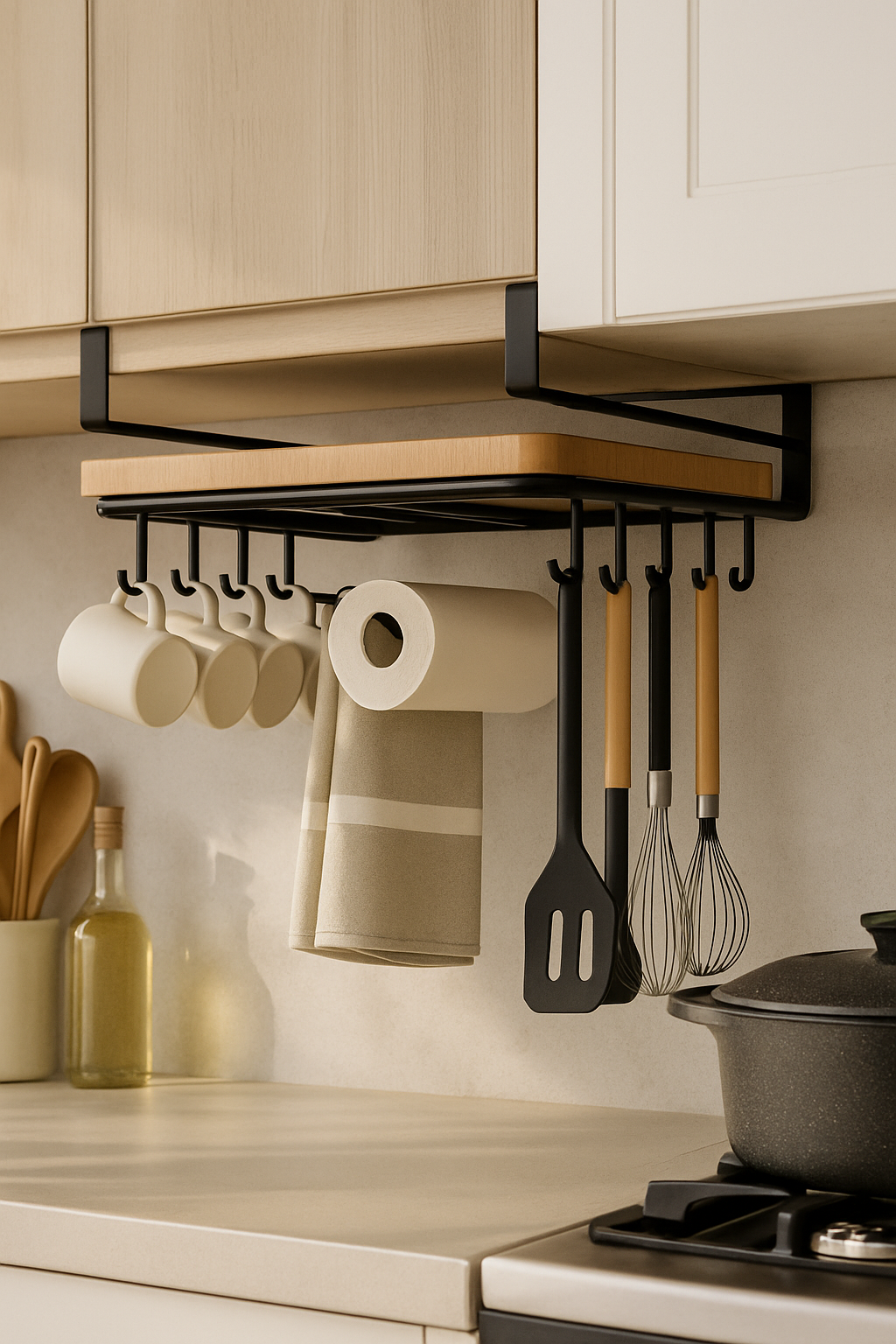 Hanging Storage Rack — Matte Black