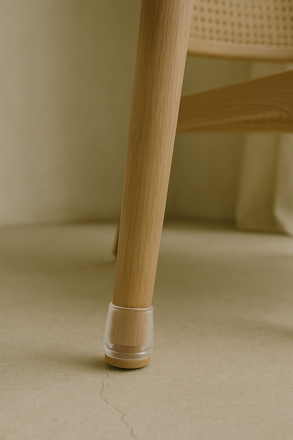 Silicone Chair Leg Caps — Clear