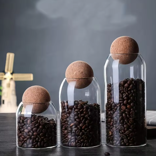Cork-Lid Glass Storage Trio