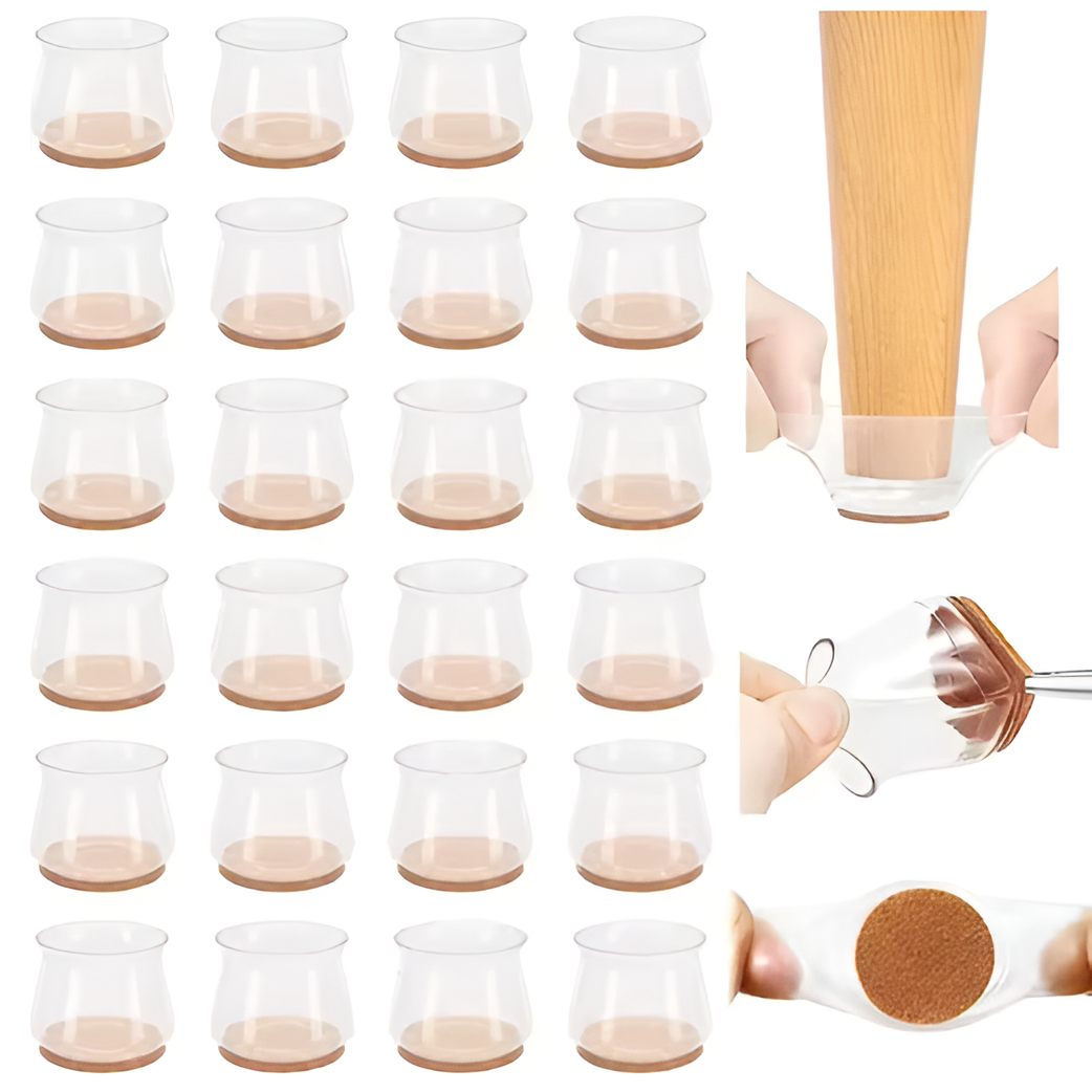 Silicone Chair Leg Covers — Black