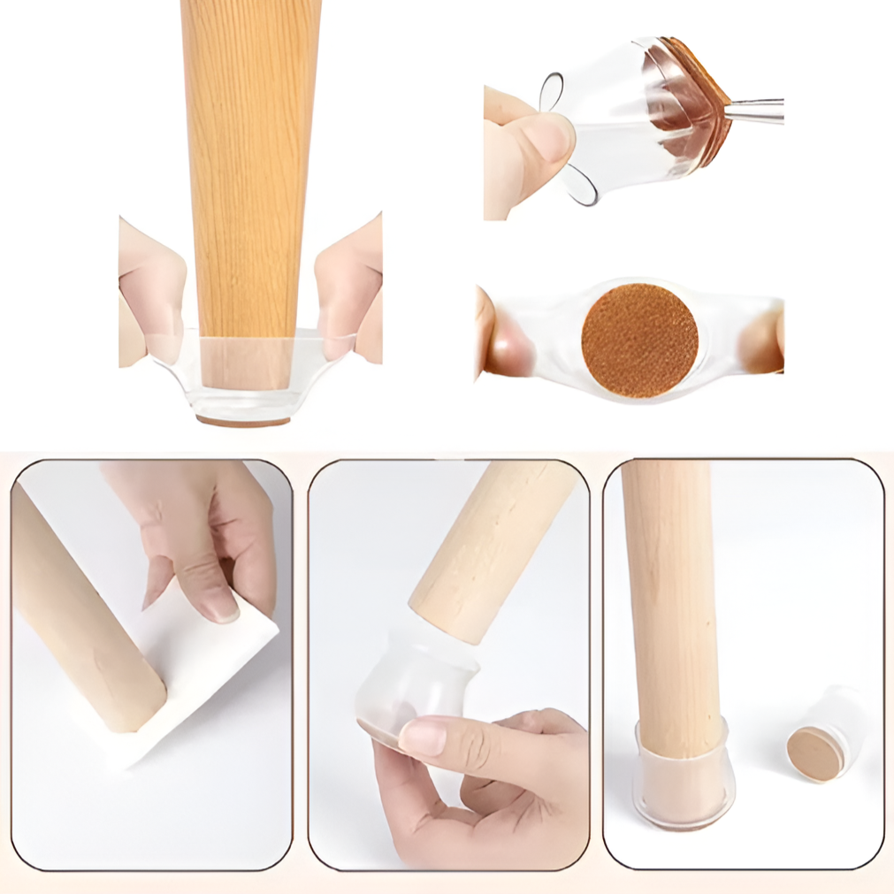 Silicone Chair Leg Covers — Black